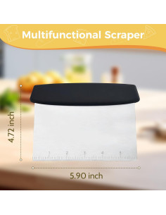 Raspador de Acero Inoxidable FUPUAII 15x12cm Negro 2