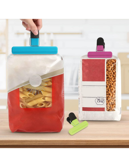 Clips para Alimentos TACGEA - Paquete de 8 (4 grandes, 4 pequeños) Clips para Alimentos TACGEA - Paquete de 8 (4 grandes, 4 pequeños)