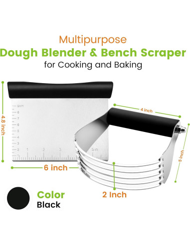 Mezclador de Masa y Raspador Spring Chef Acero Inoxidable
