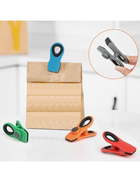 Clips Magnéticos TACGEA para Alimentos 12 Piezas Multicolor Clips Magnéticos TACGEA para Alimentos 12 Piezas Multicolor