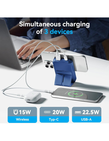 Banco de Poder Magnético 10000mAh Anshi Shengying Carga Rápida