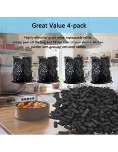 Paquete de 4 Recargas Filtros Carbón Activado Lomi 680g 2