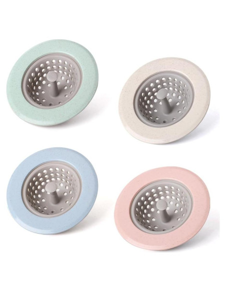Colador de Cocina Silicona 4 Pcs CORNERJOY Verde Azul Rosa Colador de Cocina Silicona 4 Pcs CORNERJOY Verde Azul Rosa