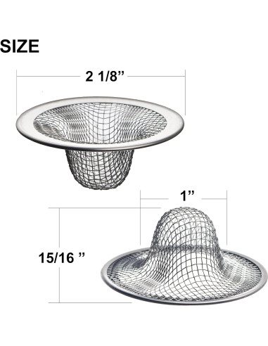Paquete de 6 Filtros de Malla Hilltop 5.4 cm Anti-obstrucción