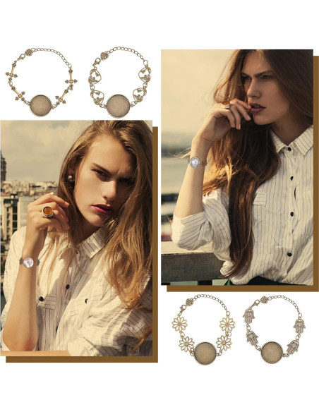 Pulseras de Joyería Vintage PH PandaHall 5 Piezas Ajustables