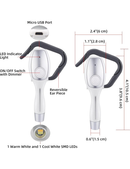Luz de Lectura USB HONGUT Recargable 3 Niveles Brillo Luz de Lectura USB HONGUT Recargable 3 Niveles Brillo