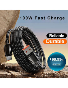 Cable de Carga USB-C Trenzado Nylon 1m para Luces de Lectura 2