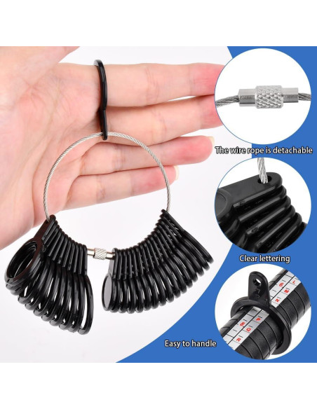 Juego de Mandriles para Anillos 11 Piezas QKDS - Medición Precisa Juego de Mandriles para Anillos 11 Piezas QKDS - Medición Precisa