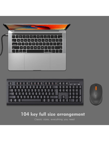 Combo Teclado y Ratón Inalámbrico ONE-UP KB-1007W Ergonómico Combo Teclado y Ratón Inalámbrico ONE-UP KB-1007W Ergonómico