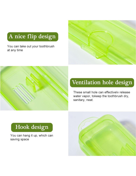 Estuche de viaje para cepillos de dientes Gamdee 2 unidades Estuche de viaje para cepillos de dientes Gamdee 2 unidades