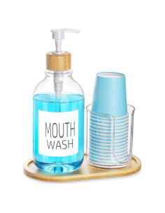 Dispensador de Enjuague Bucal Tbestmax 500ml con Soporte