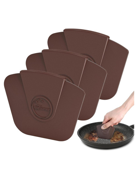 Raspador de Platos Matscover 3 Piezas Plástico Marrón Raspador de Platos Matscover 3 Piezas Plástico Marrón