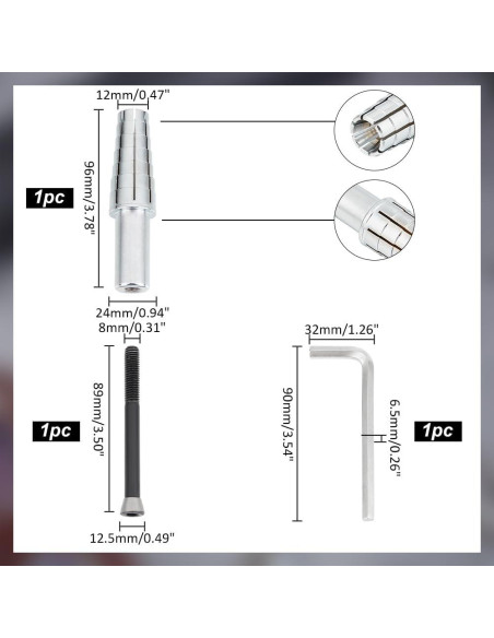Mandril Expansible UNICRAFTALE para Anillos 7-14 con Llave Allen Mandril Expansible UNICRAFTALE para Anillos 7-14 con Llave Allen