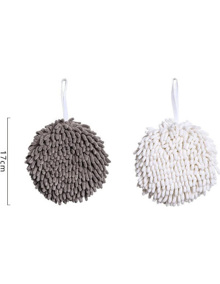 Set de 2 Toallas de Mano Microfibra WEIWODUZUN Blancas y Rosas Set de 2 Toallas de Mano Microfibra WEIWODUZUN Blancas y Rosas