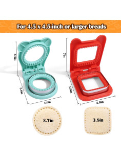 Cortador y Sellador de Sándwiches Vodolo 2 PZS Azul 2