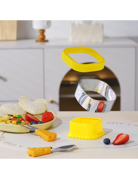 Cortador de Sándwich ETERSION 4 Piezas Acero Inoxidable Cortador de Sándwich ETERSION 4 Piezas Acero Inoxidable