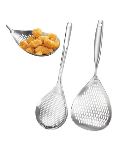 Cucharón Ranurado KAYCROWN Acero Inoxidable 2 Piezas