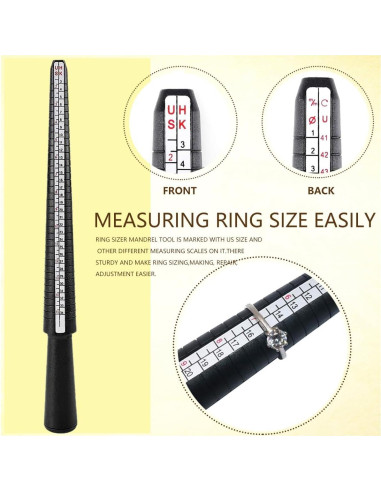 Kit de Herramientas para Medir Tallas de Anillos EJOQSON 12PCS