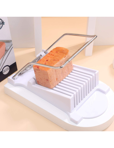Cortador de Alimentos NVTED Blanco 10 Rebanadas Acero Inoxidable Cortador de Alimentos NVTED Blanco 10 Rebanadas Acero Inoxidable