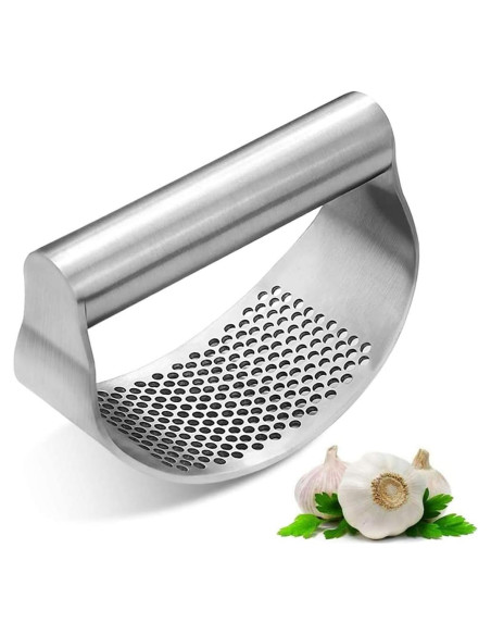 Prensa de Ajo Rocker Zenturie Acero Inoxidable Plateada Prensa de Ajo Rocker Zenturie Acero Inoxidable Plateada