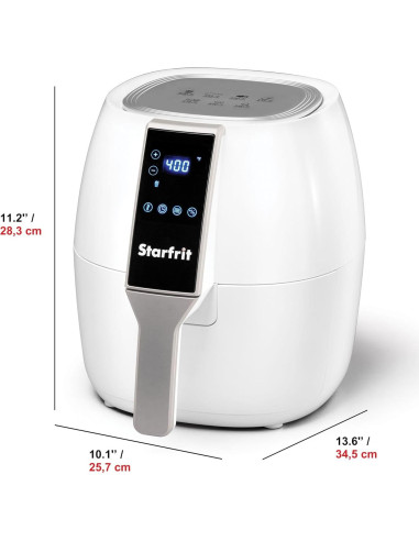 Freidora de Aire Digital Starfrit 3.5L 1400W Pantalla Táctil LED