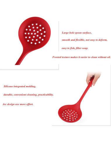 Juego de Cucharas de Silicona W WBLD 32.5x10cm Antiadherente