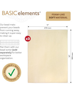 Juego de 3 Tapetes de Beading The Beadsmith 28x36cm Lavables 2