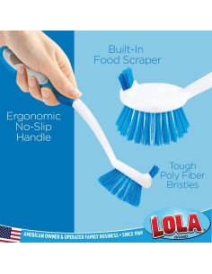 Cepillo de Cocina para Fregar LOLA 2 Paquete Cerdas Duras 2