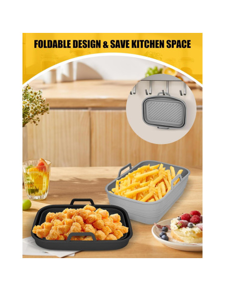 Forros de Silicona Plegables MMH para Freidora de Aire 4Qt Forros de Silicona Plegables MMH para Freidora de Aire 4Qt