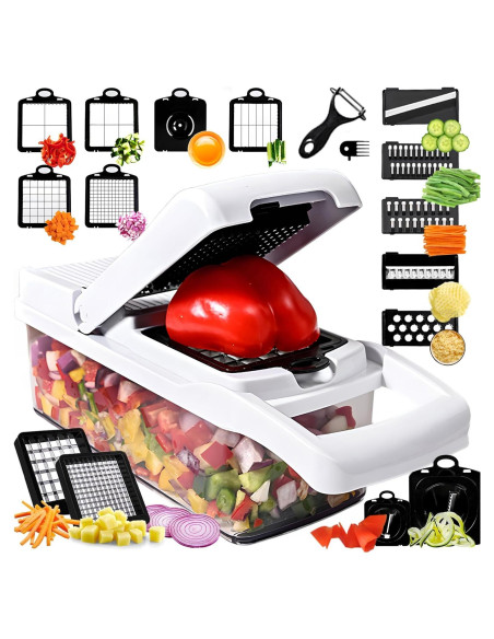 Cortador de Verduras 25 en 1 RCOMG con 13 Cuchillas Cortador de Verduras 25 en 1 RCOMG con 13 Cuchillas