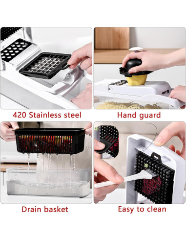 Cortador de Verduras 25 en 1 RCOMG con 13 Cuchillas