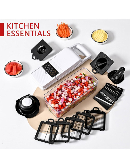 Cortador de Verduras 25 en 1 RCOMG con 13 Cuchillas Cortador de Verduras 25 en 1 RCOMG con 13 Cuchillas