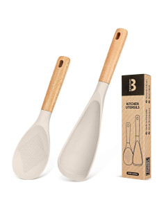 Cuchara de Cocina y Cucharón Silicona Badiano Caqui 29cm