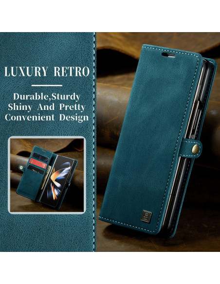 Funda EYZUTAK para Samsung Galaxy Z Fold 4, Cuero Azul Funda EYZUTAK para Samsung Galaxy Z Fold 4, Cuero Azul