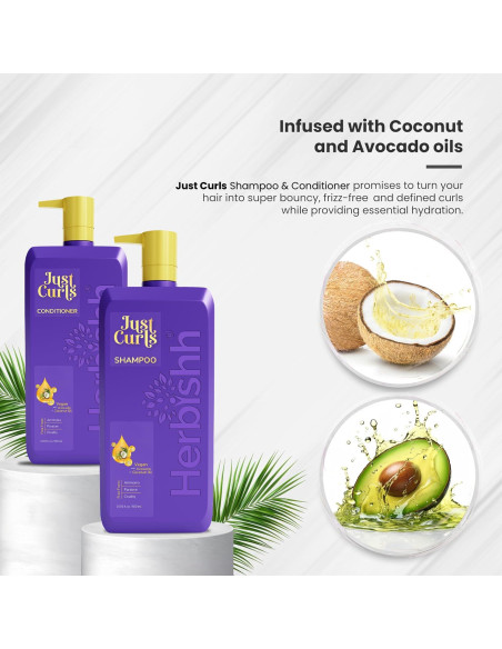Kit Champú y Acondicionador Herbishh Just Curls 500ml Vegano Kit Champú y Acondicionador Herbishh Just Curls 500ml Vegano