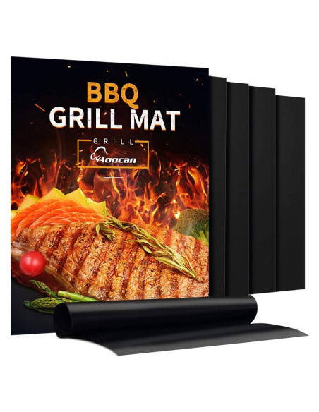 Alfombrillas para Parrilla Aoocan - Juego de 5 Reutilizables Alfombrillas para Parrilla Aoocan - Juego de 5 Reutilizables