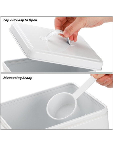 Contenedor de Almacenamiento de Alimentos YOUEON 4,54 kg Blanco Contenedor de Almacenamiento de Alimentos YOUEON 4,54 kg Blanco