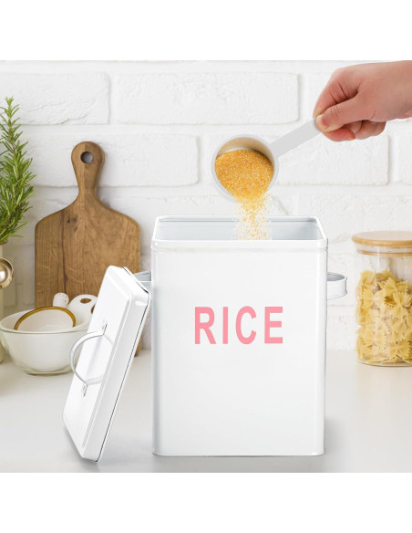 Contenedor de Almacenamiento de Alimentos YOUEON 4,54 kg Blanco Contenedor de Almacenamiento de Alimentos YOUEON 4,54 kg Blanco