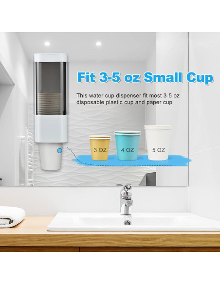 Dispensador de Tazas LBTING Blanco para Tazas de 90-150ml Dispensador de Tazas LBTING Blanco para Tazas de 90-150ml