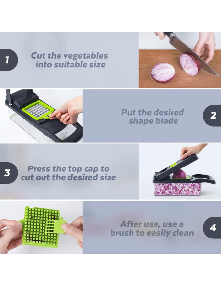 Picador de Verduras SNIFITAR 14 en 1 Acero Inoxidable Gris Picador de Verduras SNIFITAR 14 en 1 Acero Inoxidable Gris