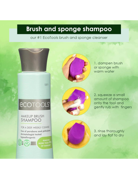 Champú Limpiador de Brochas EcoTools 2x180ml Hipoalergénico Champú Limpiador de Brochas EcoTools 2x180ml Hipoalergénico
