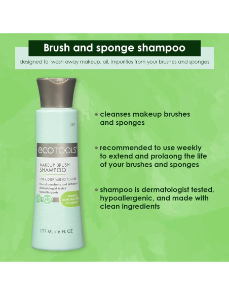 Champú Limpiador de Brochas EcoTools 2x180ml Hipoalergénico Champú Limpiador de Brochas EcoTools 2x180ml Hipoalergénico