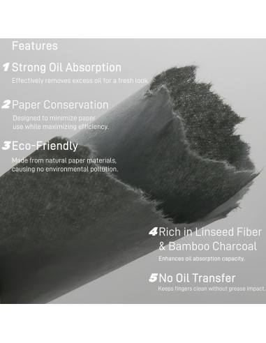 Papel Absorbente de Aceite Qünmatte - 100 Hojas Naturales
