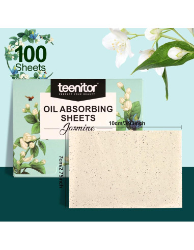 Hojas Absorbentes de Aceite Teenitor 100 Unidades Piel Grasa