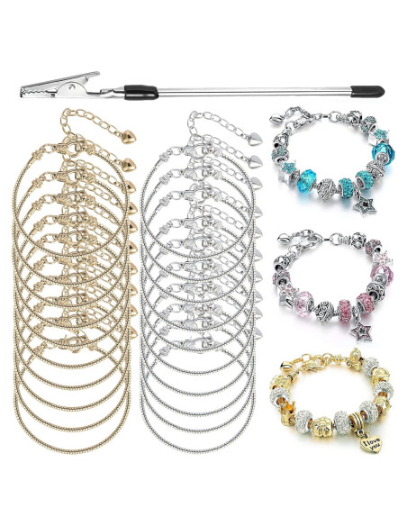 20 Piezas Pulsera de Cadena de Serpiente ZYEHXED Ajustable 20 Piezas Pulsera de Cadena de Serpiente ZYEHXED Ajustable