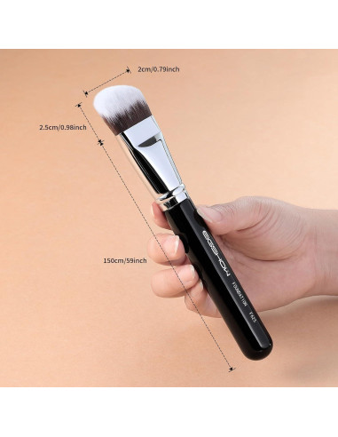 Brocha de Base Inclinada EIGSHOW para Rostro 15.24 cm