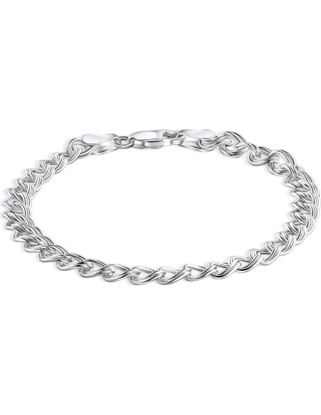 Pulsera de Cadena de Charms Italiano Pori Jewelers Plata 925 Pulsera de Cadena de Charms Italiano Pori Jewelers Plata 925