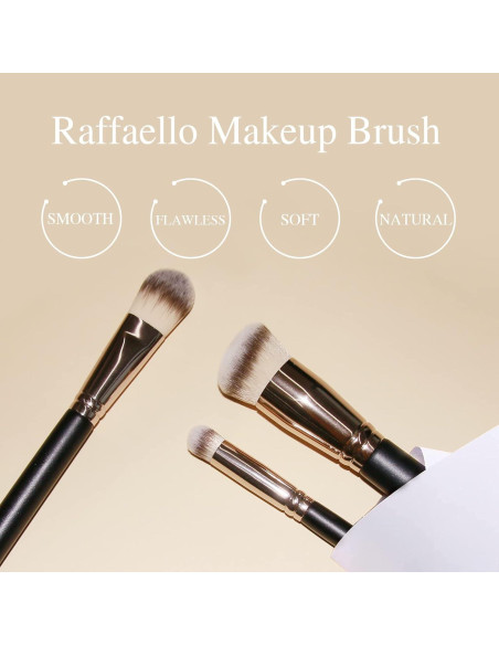 Set de Pinceles de Maquillaje Raffaello 3 Pcs Kabuki Set de Pinceles de Maquillaje Raffaello 3 Pcs Kabuki