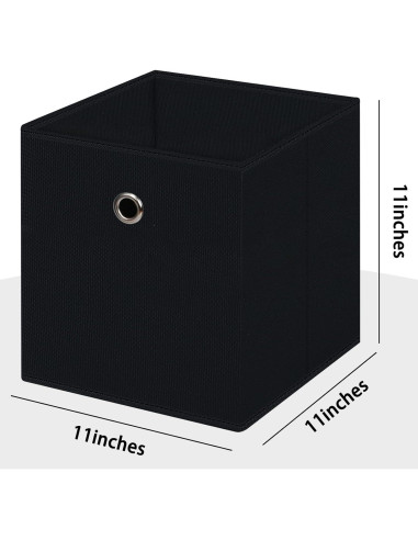 Cajas de Almacenamiento Plegables NieEnjoy 11L Negro - 3 Pzas