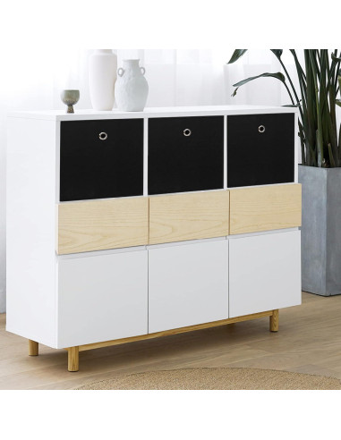 Cajas de Almacenamiento Plegables NieEnjoy 11L Negro - 3 Pzas